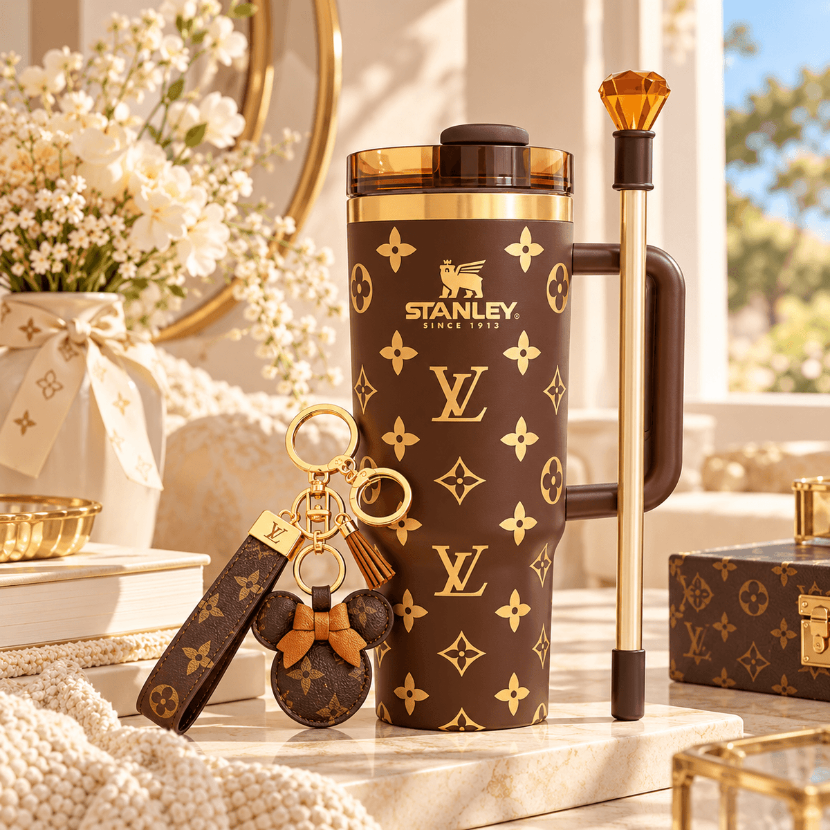 Chocolate Gold Luxury 40oz Tumbler